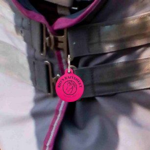Médaillon Pour Animaux Étiquette d'identification de bride de couverture