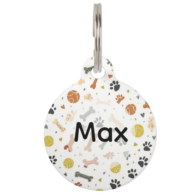 Médaillon Pour Animaux Étiquette d'identification de chien personnalisée  (Devant)