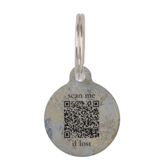 Médaillon Pour Animaux Étiquette d'identification de compagnie à code QR