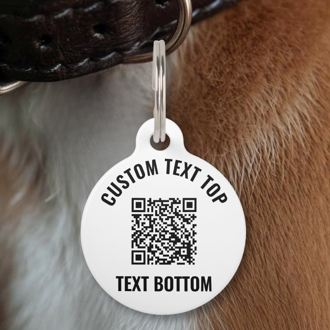 Médaillon Pour Animaux Étiquette d'identification de l'animal avec code Q (Créateur téléchargé)