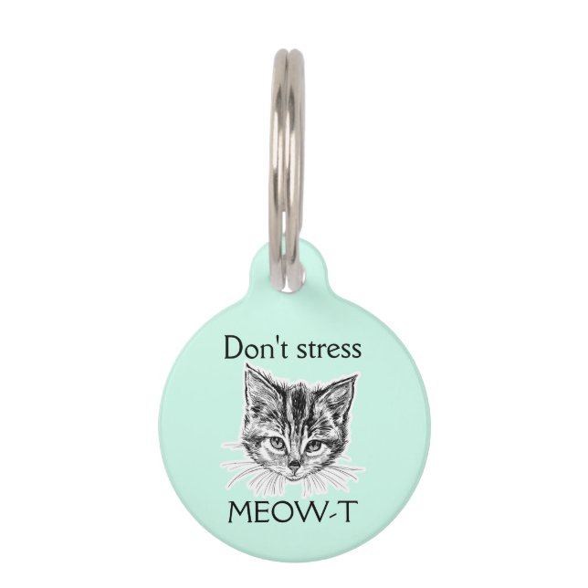 Médaillon Pour Animaux Étiquette d'identification de stéthoscope MEOW-T p (Devant)