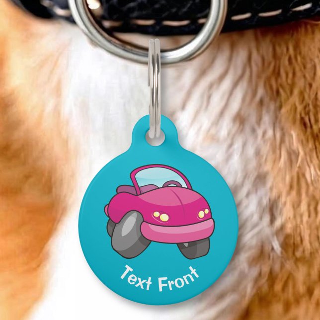 Médaillon Pour Animaux Étiquette d'identification de voiture de dessin an (Créateur téléchargé)