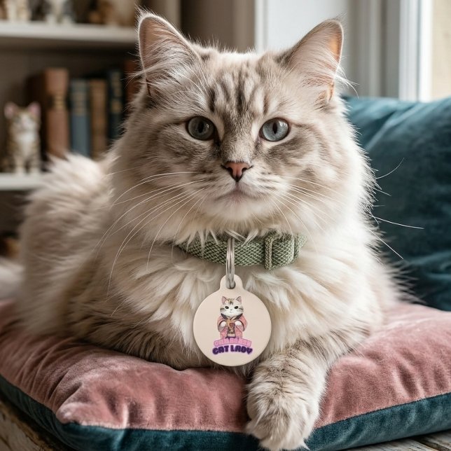 Médaillon Pour Animaux Étiquette d'identification fun pour chat portant u (Créateur téléchargé)
