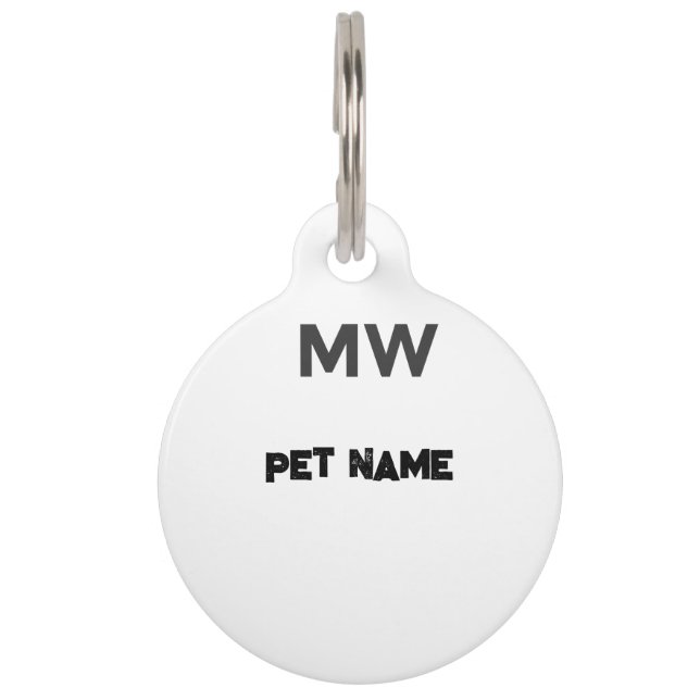 Médaillon Pour Animaux Étiquette d'identification personnalisable pour an (Devant)