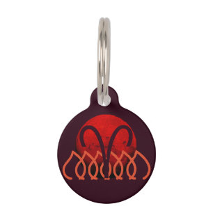Médaillon Pour Animaux Étiquette d'identification pour animaux Aries