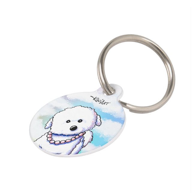 Médaillon Pour Animaux Étiquette d'identification pour chien Bichon Frise (Côté )