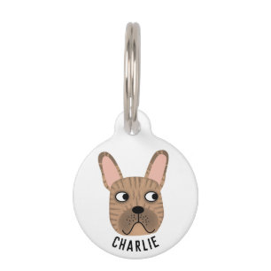 Médaillon Pour Animaux Étiquette d'identification pour chien Bouledogue F