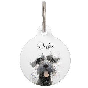 Médaillon Pour Animaux Étiquette d'identification pour chien Schnauzer gé