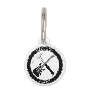 Médaillon Pour Animaux Étiquette Géologie Rocks Round Pet