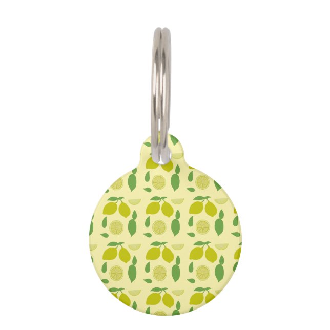 Médaillon Pour Animaux Étiquette ID chien citron (Devant)