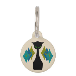 Médaillon Pour Animaux Étiquette moderne de nom d'animal domestique de la