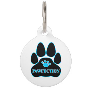 Médaillon Pour Animaux Étiquette PAWFECTION Chien Paw/Animal de Compagnie