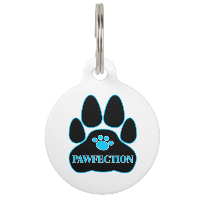 Médaillon Pour Animaux Étiquette PAWFECTION Chien Paw/Animal de Compagnie (Devant)