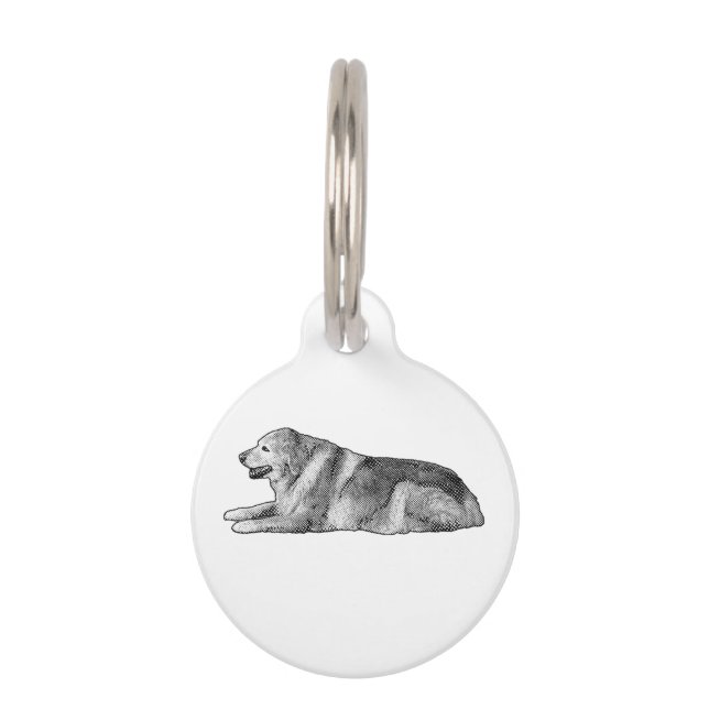 Médaillon Pour Animaux Étiquette Point Manga, Marque Manga (Devant)