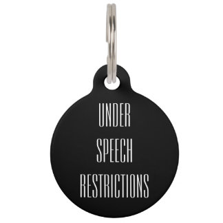 Médaillon Pour Animaux Étiquette réversible de collier - sous des
