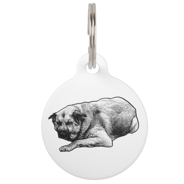 Médaillon Pour Animaux Étiquette Tachetée, Traqueur Souple (Devant)