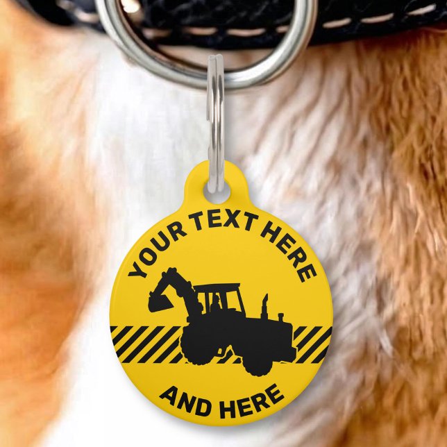 Médaillon Pour Animaux Excavatrice (Créateur téléchargé)