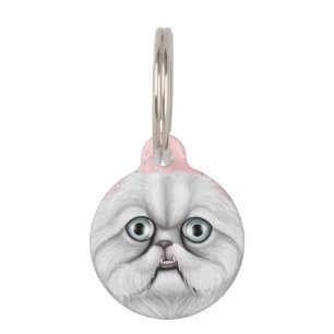 Médaillon Pour Animaux Face de chat derpy