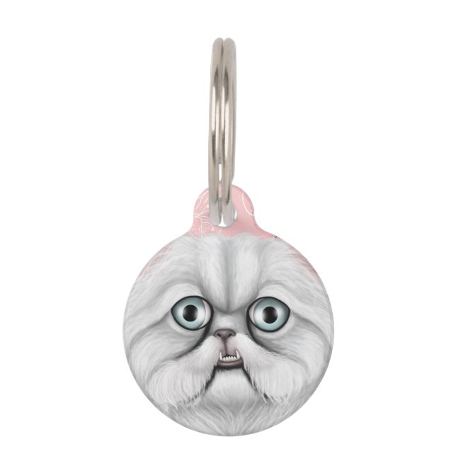 Médaillon Pour Animaux Face de chat derpy (Devant)