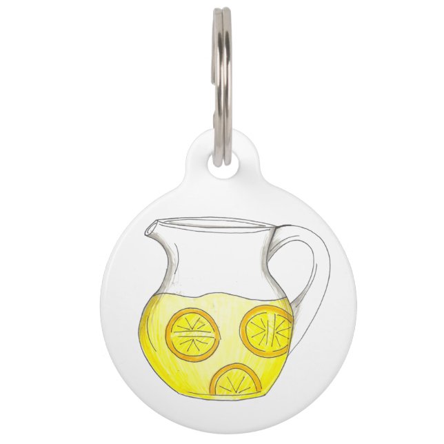 Médaillon Pour Animaux Faire de la citronnelle jaune citron Ade Pitcher C (Devant)