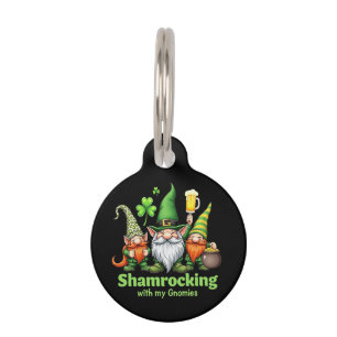 Médaillon Pour Animaux Faire du trèfle avec mes gnomes drôle de St. Patri