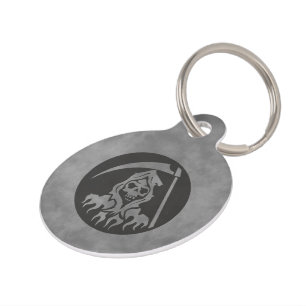 Médaillon Pour Animaux Faucheuse avec Scythe