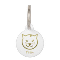 Faux Gold Chat Face - Couleur arrière - plan perso