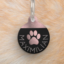 Faux Or Rose Pailleté Effet Diamanté Chien Tendanc