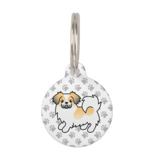 Médaillon Pour Animaux Fawn Sable Parti-Color Tibétain Spaniel Info pour 