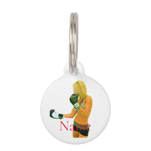 Médaillon Pour Animaux Female Fitness Model boxing Thunder_Cove