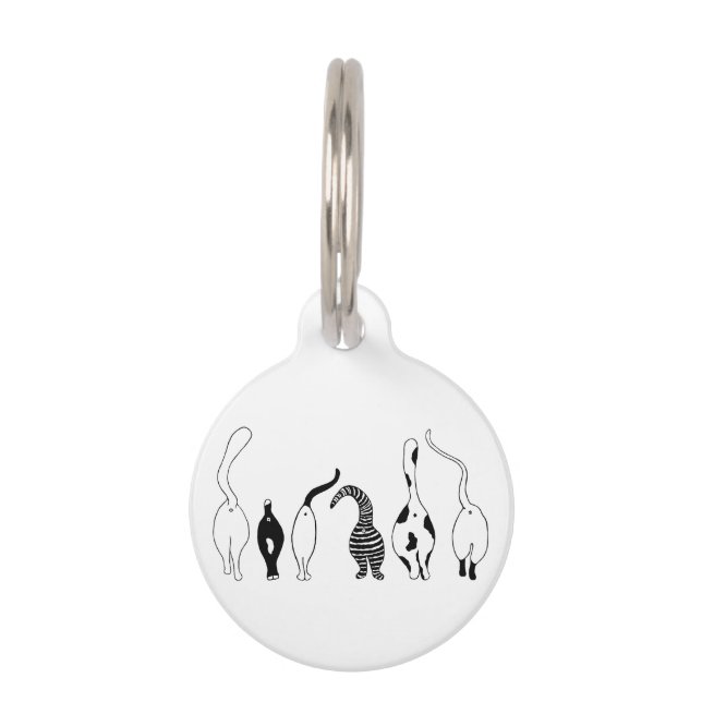 Médaillon Pour Animaux Fesses de Chat (Devant)