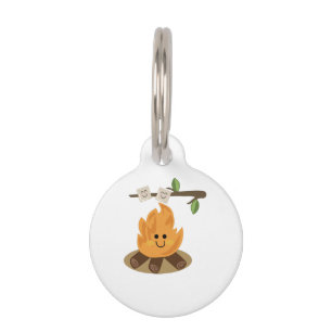 Médaillon Pour Animaux Feu de Marshmallow