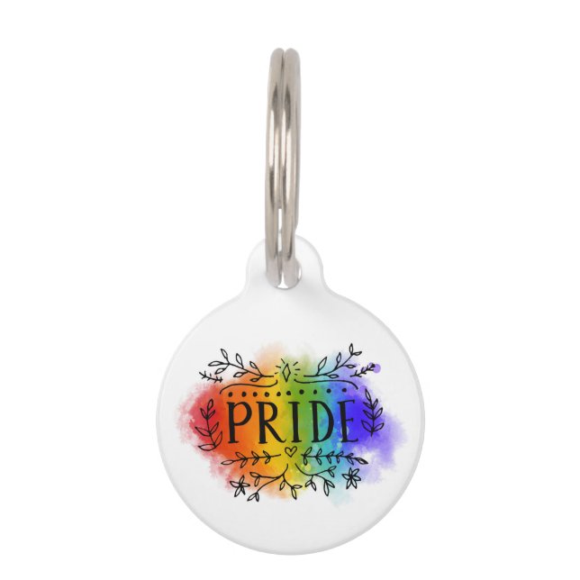 Médaillon Pour Animaux Fierté en aquarelle (Devant)