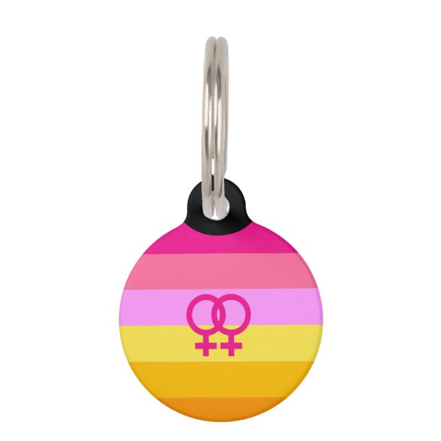 Médaillon Pour Animaux Fierté lesbienne de l'aube WLW (Devant)