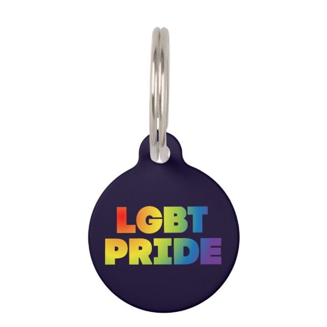 MÉDAILLON POUR ANIMAUX FIERTÉ LGBT (Devant)