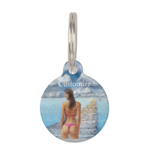 Médaillon Pour Animaux Fille Bikini Thunder_Cove