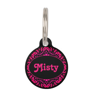 Médaillon Pour Animaux Fille rose