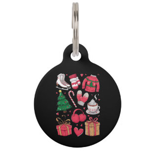 Médaillon Pour Animaux Filles de vacances Costume mignon Drôle Noël