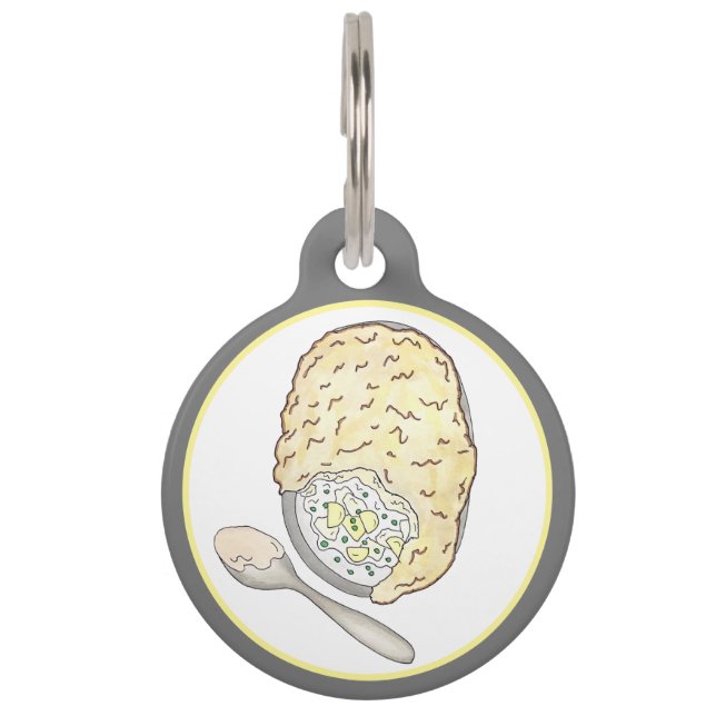 Médaillon Pour Animaux Fisherman's Fish Pie UK British Pub Food Cuisine (Devant)