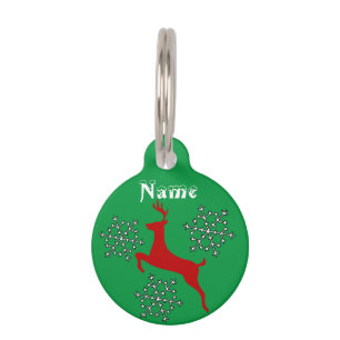Médaillon Pour Animaux Flammes de neige Red Deer Thunder_Cove