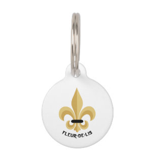 Médaillon Pour Animaux Fleur de Lis