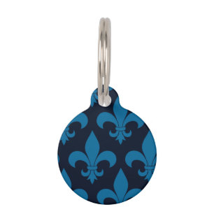 Médaillon Pour Animaux Fleur de lis Motif Classic
