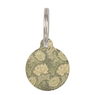 Médaillon Pour Animaux Fleur de Sauge Chrysanthème de William Morris