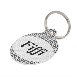 Médaillon Pour Animaux Fleur de vie - motif de timbre - BG 5