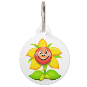 MÉDAILLON POUR ANIMAUX FLEURS DE VISAGE