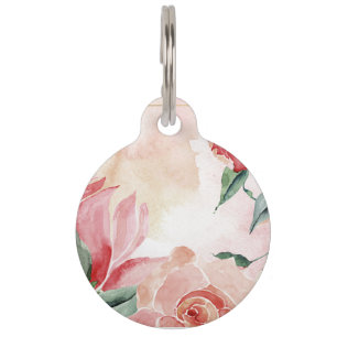 Médaillon Pour Animaux Flore aquarelle