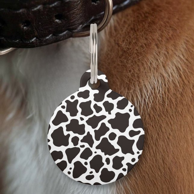 Médaillon Pour Animaux Fond à motif de vache (Créateur téléchargé)