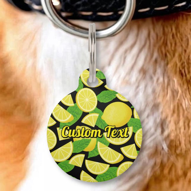 Médaillon Pour Animaux Fond de citron (Créateur téléchargé)