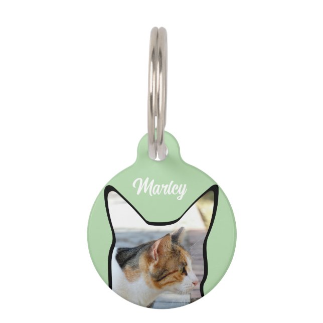 Médaillon Pour Animaux Forme de la photo du chat (Devant)