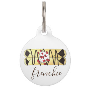 Médaillon Pour Animaux Frenchie Bulldog French Food Crêpe Dessert Pancake